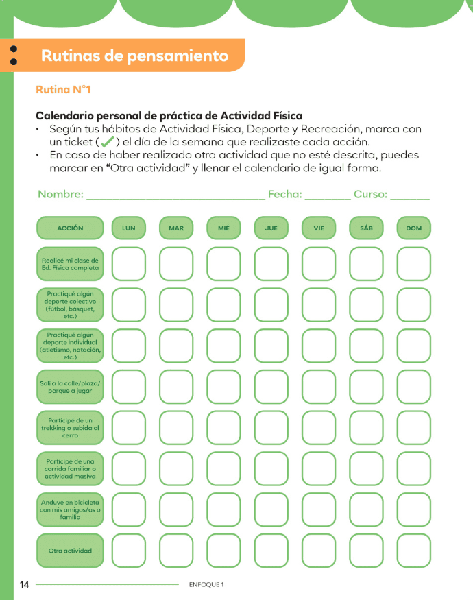 Pág. 14 — Calendario actividad